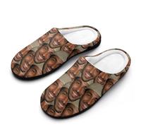 rameoti Funny Slipper for Men Comfort Anti-Slip Slippers with Plush Cotton Lining Custom Mens Birthday Gift Idea Home Office Hotel Wear Indoor Outdoor Slippers for Adults Women Husband