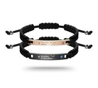 RAMESONL 2PCS Inspirational Faith Bible Verse-Do Not Fear Bracelets Hand Woven Gift for Women Men Friend Couple Mother Daughter Christmas Birthday Jewelry