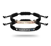RAMESONL Always and Forever Matching Bracelets Handmade Weave Couples Pair Gift for Friend Women Men Adjustable BFF Friendship Bracelet