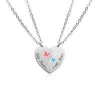 RAMESONL Couples Best Friends Necklace for 2,BFF Pendant Necklaces Matching Relationship Anniversary Promise Birthday Gifts for Couples Friend Teens Women Men, Adjustable Size, Stainless Steel, No