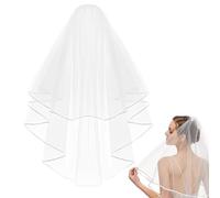 RAMGLYO 1 Pcs Hen Party Veil Hen Do Veil Bride to Be Veil Bride Veil Hen Party Accessories, Wedding Veil with Comb 2 Tier Tulle for Brides Shower Bachelorette Hen Night