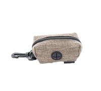 RAMGLYO 1 Piece Waste Bag Dispenser for Dogs - Portable Dog Waste Bag Holder with Carabiner, Ideal for On the Go, Robust and Practical (Brown)