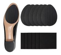 RAMGLYO 3 Pairs Non-Slip Shoes Pads Adhesive Shoe Sole Protectors High Heel Pads for Shoes Anti-Slip Shoe Grips for Women Men (Black)