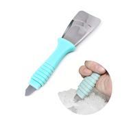 RAMGLYO Ice Scraper for Refrigerators & Freezer, 1 Piece, Stainless Steel Two-Way Tool for Quick Defrosting, Durable Cutting Edge Against Hard Ice, Scratch-Free Care in the Home and Car