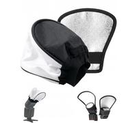 RAMGLYO Pack of 2 Flash Diffuser & Reflector | Textile Soft for All SLR Cameras | Foldable Softbox Diffuser | Prevents Overexposed Skin & Provides Professional Portrait Light