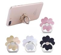 RAMGLYO Pack of 4 Mobile Phone Ring Holders with Stand, Mobile Phone Flowers Finger Ring Grips, 360° Rotation, Universal Accessories, Compatible with Smartphones, Mobile Phone Cases