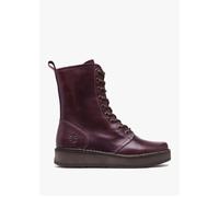 Rami Wine Leather Lace Up Ankle Boots - Burgundy Leather / 36