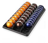 RAMIEYOO Coffee Pod Storage holder,Drawer Insert tray Holds 60-90pods Compatible with Nespresso Vertuo Vertuoline Capsules for Kitchen,Home,Office (Black)