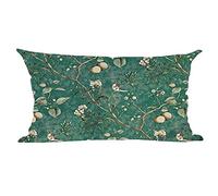 ramirar Hand Painted Ink Painting Watercolor Birds Flowers Fruits Tree Green Decorative Lumbar Throw Pillow Cover Case Cushion Home Living Room Bed Sofa Car Faux Cotton Linen Rectangular 12 x 20 Inch