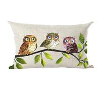 ramirar Ink Painting Watercolor Colorful Birds Green Leaves Spring for Family Decorative Lumbar Throw Pillow Cover Case Cushion Home Living Room Bed Sofa Car Cotton Linen Rectangular 12 x 20 Inches