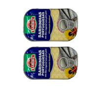 Ramirez Sardinhas Portuguesas Em Oleo Vegetal Com Piri-Piri 125G Portuguese Sardines In Vegetable Oil With Chilli Pepper Product Of Portugal Pack of 2
