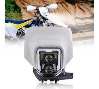 RAMJET4X4 LED Dirt Bike Headlight Motocross Headlamp w/Bezel Fit for 2017-2024 Husqvarna FE 250 350 450 501 701, TE150 250i 300i, FC250 350 450, TX125 Enduro 701, DRL High Low Beam