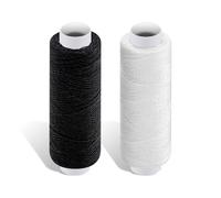 Ramlur 2 Pcs Sewing Thread, 200 Yards White Thread Black Threads