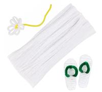Ramlur White Pipe Cleaners, 100 Pcs Pipecleaners, Pipe Cleaners for Craft Flowers, Pipe Chenille Stems Supplies for DIY and Project Decoration