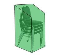 Rammento 107cm Tall Plastic Waterproof Garden Furniture Cover, Green | 68cm Long UV Resistant Heavy-Duty Chair Cover with Double Sewn Seams | Seat Cover with Secure Fastening, Stacking Chair Cover