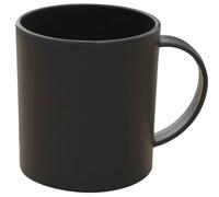Rammento 12-Pack 300ml Large Black Plastic Coffee Mug Set | 8cm Reusable, Shatterproof Tea & Hot Chocolate Cups | Travel Mugs, Kitchen Accessories | Microwave & Dishwasher Safe Drinking Cups