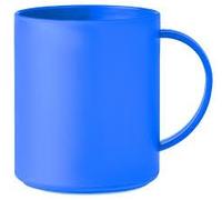 Rammento 12-Pack 300ml Large Blue Plastic Coffee Mug Set | 8cm Reusable, Shatterproof Tea & Hot Chocolate Cups | Travel Mugs, Kitchen Accessories | Microwave & Dishwasher Safe Drinking Cups
