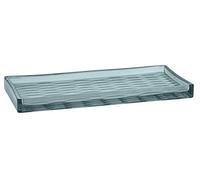 Rammento 25cm Glass Decorative Tray - Duck Egg Colour with a Diamond Design, Ideal for Keys, Coins or Candy Dish, Perfect Decorative Centerpiece for Weddings or Events,