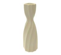 Rammento 27 cm Tall Matte Cream Swirl Ceramic Rustic Vase for Flowers