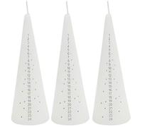 Rammento 3-Pack 15cm Tapered Christmas Countdown Candles, White | Smokeless & Unscented 5.5cm Ø Star-Printed Advent Candles | 100% Cotton Wick Christmas Table Centrepieces | Festive Table Decorations