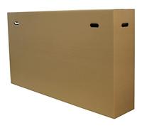 Rammento 3-Pack Large 145cm Double-Walled Cardboard Bike Transport Boxes | Flat-Pack Heavy-Duty Cardboard TV Box for Moving, Large Parcel Box with 2 Handles for Posting | Bicycle Boxes for Air Travel