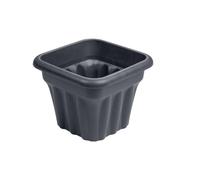 Rammento 31cm Medium Square 95% Recycled Plastic Planter Outdoor/Indoor, Slate Grey | 25cm Tall Herb Garden/Vegetable Planter Outdoor, Indoor Houseplant Pot | 16L Plastic Patio Flower Pot for Plants