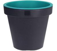 Rammento Bright Blue 35cm Plant Pot - Medium Coloured Planter for Indoor & Outdoor Use, Durable Polypropylene, Lightweight, Ideal for Flowers, Herbs or Vegetables - Blue