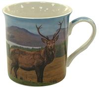 Rammento Leonardo Collection Set 4 China Coffee Mugs Wildlife Mugs Countryside Tableware