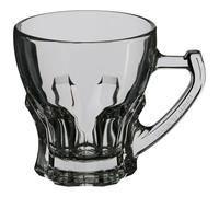 Rammento Set of 6 Lucia 180ml Small Clear Glass Tea Cups | Dishwasher-Safe Turkish Tea Glasses for Hot Drinks | 7.5cm Wide Coffee/Tea Mugs Set, Housewarming Gift | Crystal Irish Coffee Glasses Set