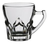 Rammento Set of 6 Zenith 180ml Small Clear Crystal Glass Tea Cups | Dishwasher-Safe Turkish/Irish Coffee Mugs for Hot Drinks | Coffee/Tea Mug Set, Housewarming Gift | 8cm Wide Latte Glasses Set for 6