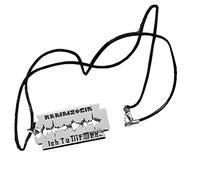 Rammstein Metallic Pendant, Razor Blade Anhänger Rasierklinge, official Band Merchandise