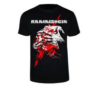 Rammstein T-Shirt Angst Black Official Band Merchandise Fan Shirt with Chest and Back Print, Black, XXXXL
