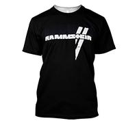 Rammstein T-Shirt Weisse Balken (3XL), Official Band Merchandise Black