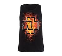 Rammstein Tank Top Lava Logo, Official Band Merchandise with Chest Print, Black, XXL
