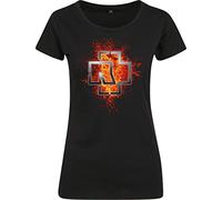 Rammstein Women's Ladies Lava Logo Tee T-Shirt, Black, L