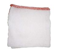 ramon 10x Large Heavy Duty White Dish Cloth with Red Border 30x 40cm