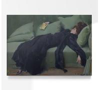 Ramon Casas Young Decadent After the Ball l Vintage Woman Reading Painting, Print, Victorian Portrait Fine Art Poster, Wall Hanging Picture