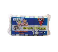 Ramon Clean & Sparkle Scourer Sponge Pack of 16 Piece Multi Colour