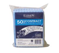 Ramon Contract All Purpose Cloths (Pack Of 50) Blue (30 X 38Cm)