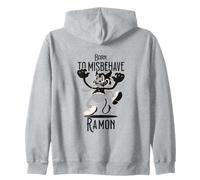 RAMON - Cool Boy Name with cute Devil - Born to Misbehave Zip Hoodie