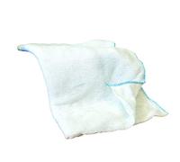 Ramon Hygiene 10 Large White Dishcloths, Blue Overlock, 30 x 40 cm, Durable, Super Absorbent, Machine Washable, General Soft Cleaning Cloths