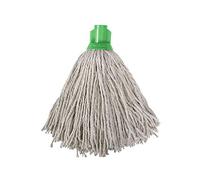 Ramon Hygiene 12 PY Cotton Socket Mop, Green Socket - Pack of 10 Mop Heads