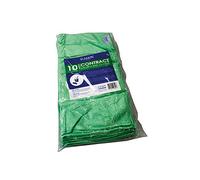 Ramon Hygiene Contract 10 Microfibre Cleaning Cloths, 40x40cm, Janitorial, Bars, Pubs, Kitchens, Bathrooms, Green