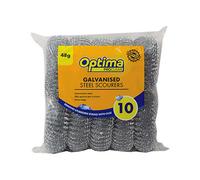 Ramon Optima Galvanised Steel Scourers (Pack Of 10) Grey (One Size)