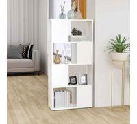 ramona 60cm wooden book shelf and room divider - white