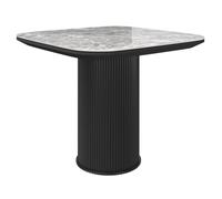 ramona ceramic side table in gloss grey