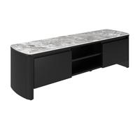 ramona grey gloss ceramic top tv stand with wooden base