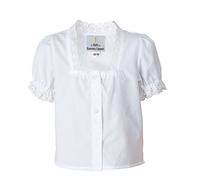 Ramona Lippert Lara Children's Costume Blouse, White, Short Sleeve, Dirndl Blouse for Girls, White, 110/116 cm