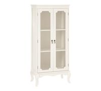 ramona wooden bathroom cabinet with 2 glass doors in ivory