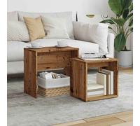 ramona wooden nesting coffee table - brown